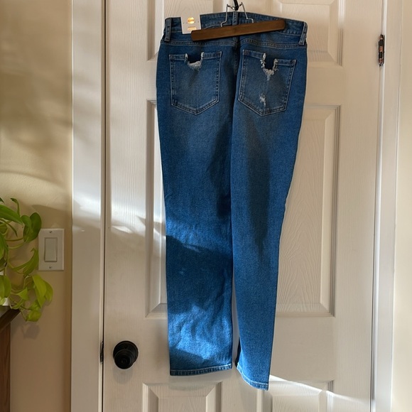 Just black denim distressed high rise blue jeans 30 - Picture 6 of 8